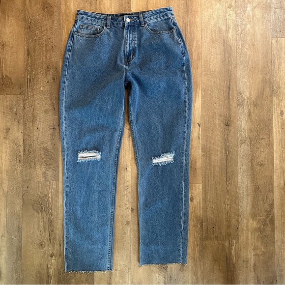 NWT Kittenish Straight Leg Vintage Distressed Denim - Picture 2 of 7